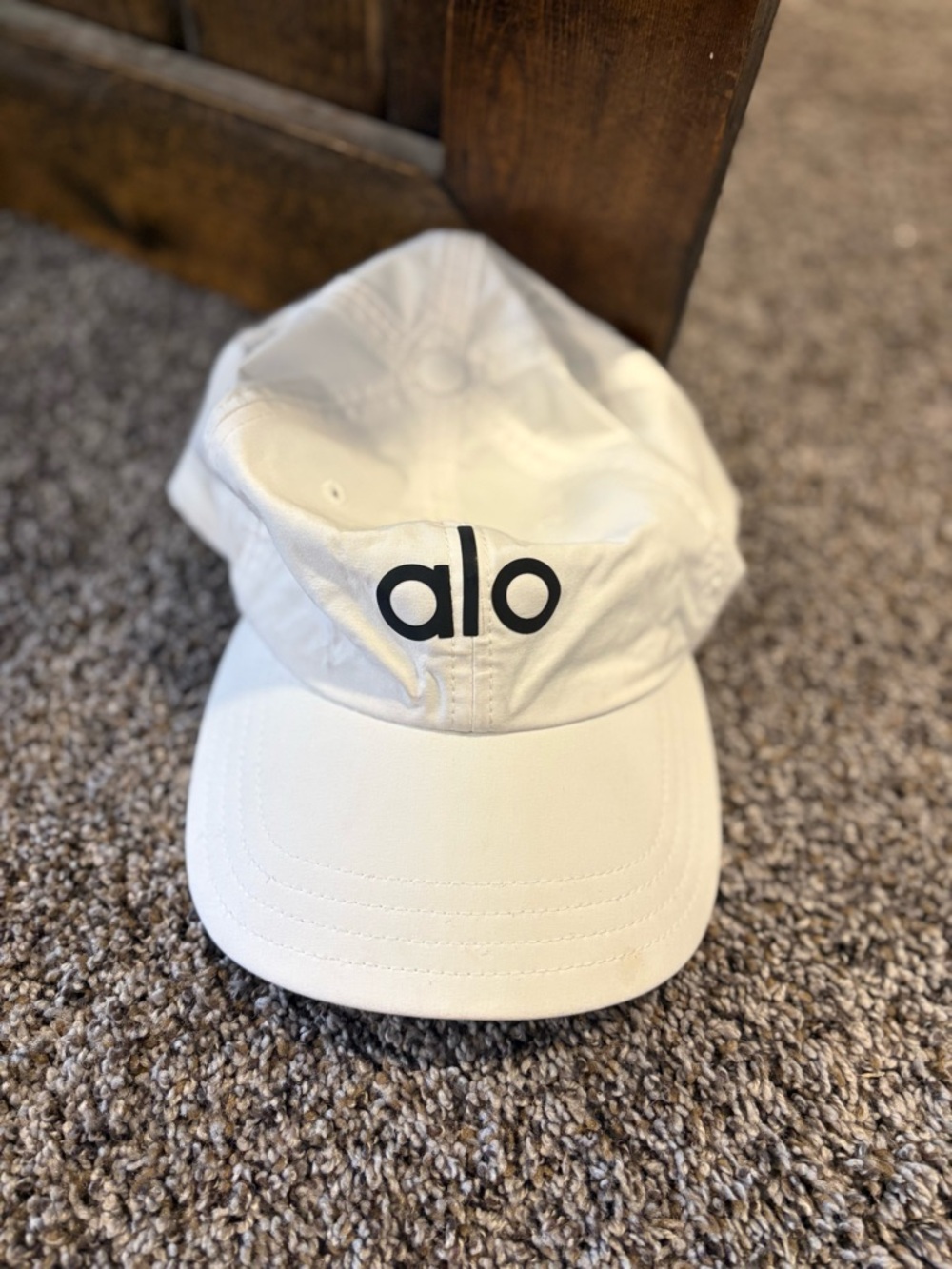 Alo White Logo Baseball Cap